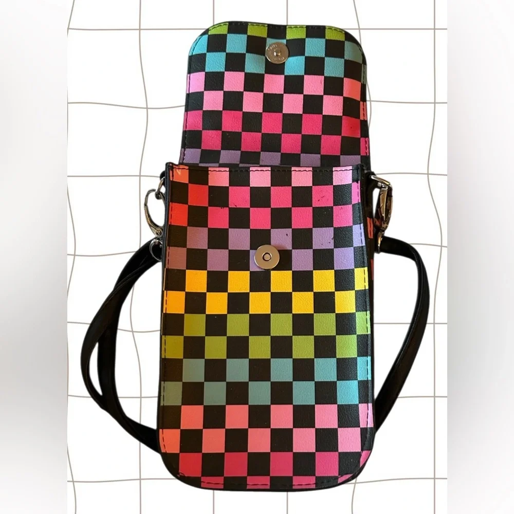 Women’s Checked Cellphone Holder/Crossbody Bag
